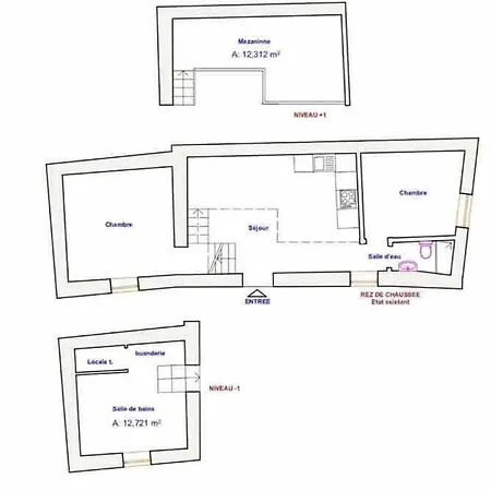 Appartement Old Town, 2 Bedrooms, 1 Living Room, Mezzanine With Bed